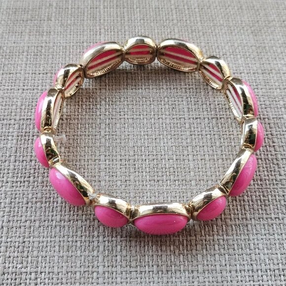 Women Bracelet Pink/Gold Fashion Jewelry Wrist Band Adjustable - Picture 3 of 7
